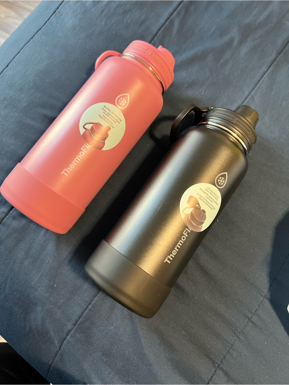 ThermoFlask Insulated Bottle in Pink and Black - Double Wall Hydro Flask